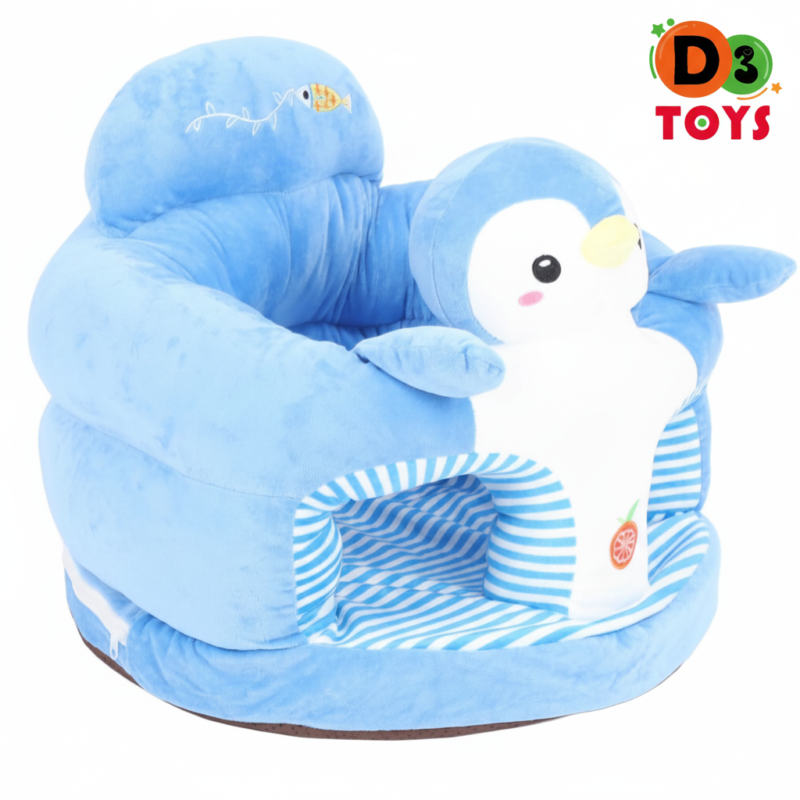 Fauteuil bébé en peluche – Siège doux et confortable en forme de pingouin