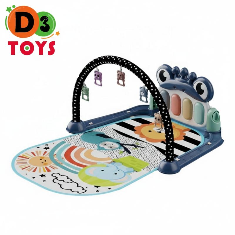 Tapis d’éveil bébé musical avec piano – Arche de jeu multifonction