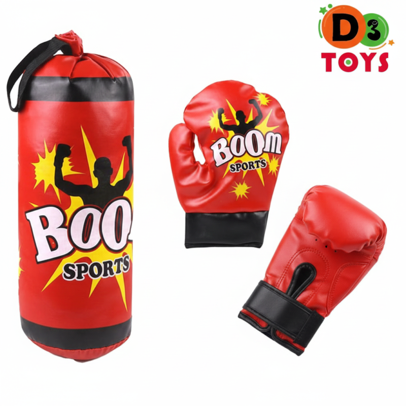 Set de Boxe Enfant – Sac de Frappe + Gants “Boom Sports”