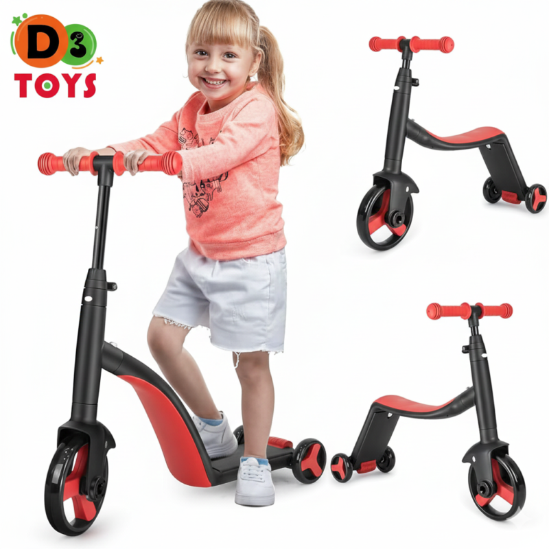 Trottinette & Draisienne 3-en-1 Évolutive Multi-Âges