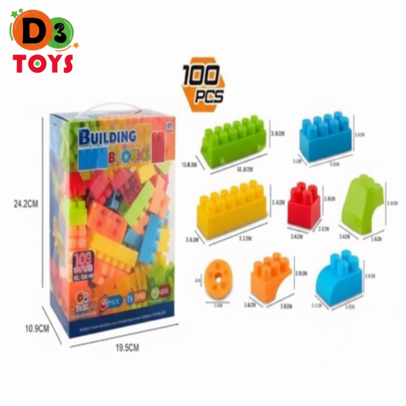 Jeu de Construction Building Blocks – 100 Pièces