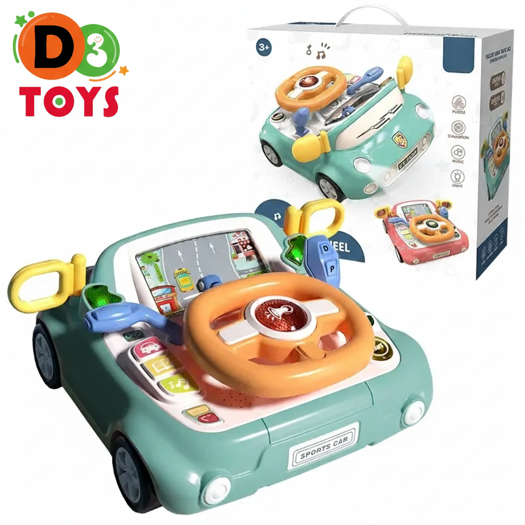 Tableau de Bord Voiture Interactive Musicale – Jouet d’Imitation Enfant