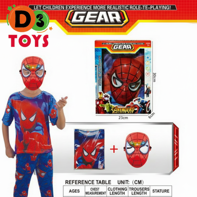 Costume Super-Héros Araignée pour Enfant – Set Masque + Tenue