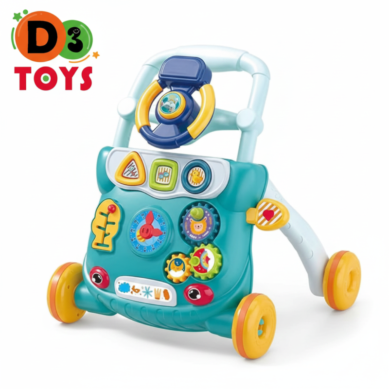 Trotteur Bébé Interactif Éducatif avec Volant et Sons