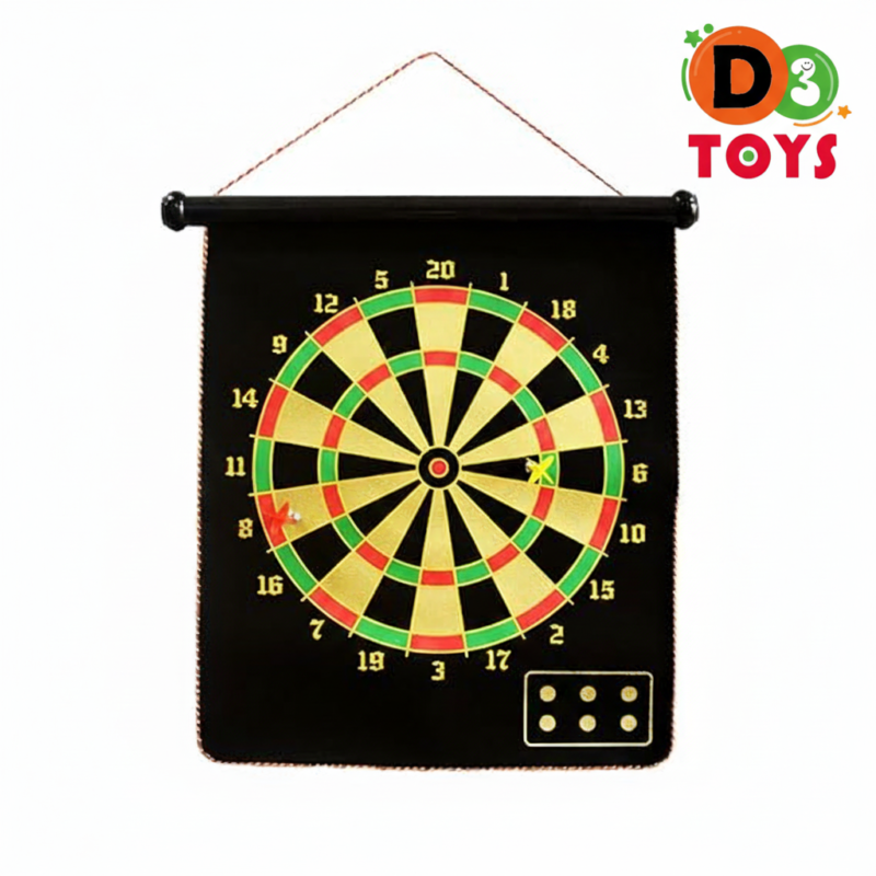 Jeu de Fléchettes Magnétique Enfant – Cible Double Face à Suspendre