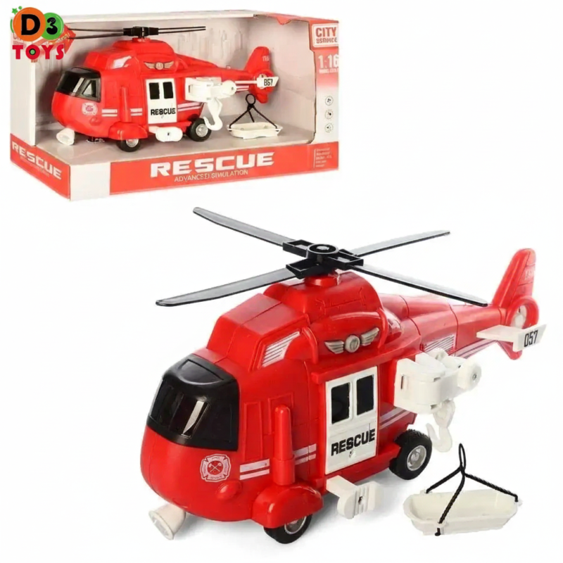 Hélicoptère de Secours Enfant – City Rescue 1:16 avec Accessoires