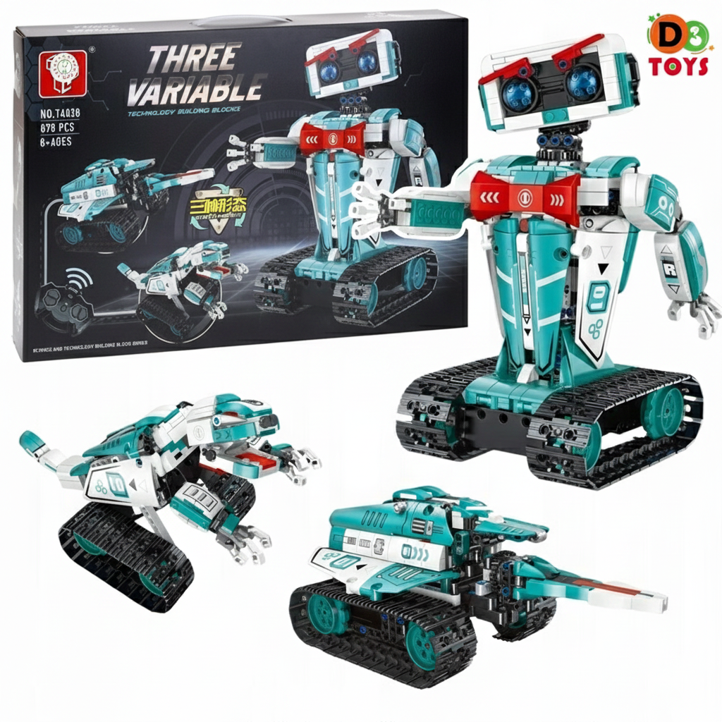 Robot de Construction 3-en-1 – Blocs Technologiques Éducatifs