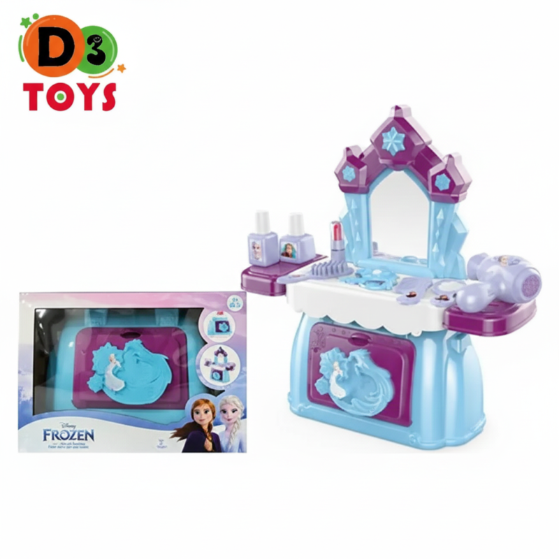 Coiffeuse Enfant Thème Glace – Set Beauté avec Accessoires
