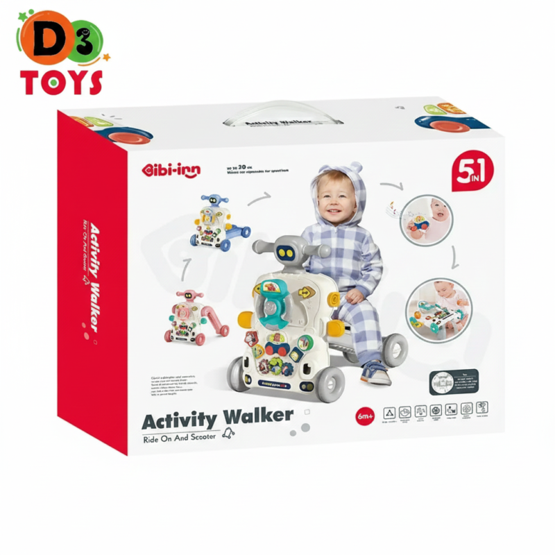 Activity Walker 5-en-1 – Trotteur Évolutif & Centre d’Activités Bébé