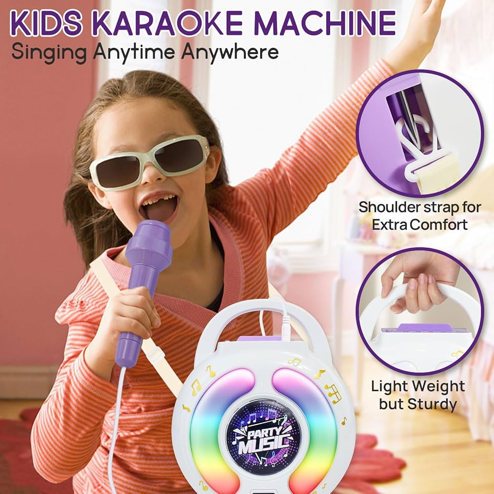 Karaoké Enfant Party Music avec 2 Micros & Lumières LED – Image 6