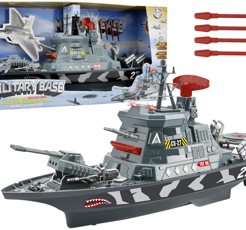 Bateau de Guerre Militaire avec Missiles – Military Base