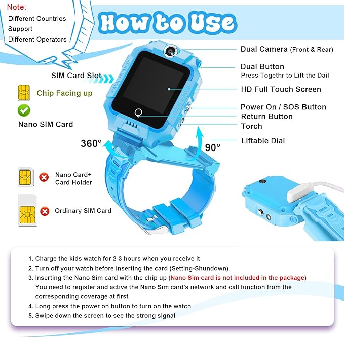 Montre Connectée Enfant DX-5 – Smart Watch GPS & SOS 15-en-1 – Image 4