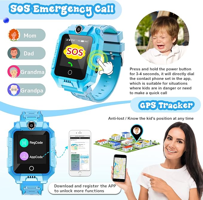 Montre Connectée Enfant DX-5 – Smart Watch GPS & SOS 15-en-1 – Image 7