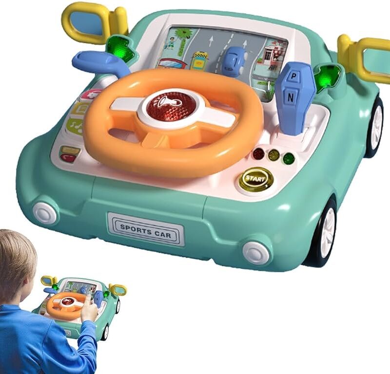 Tableau de Bord Voiture Interactive Musicale – Jouet d’Imitation Enfant