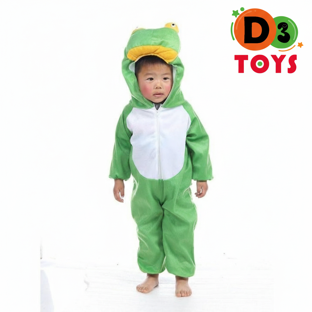 Déguisement Enfant Grenouille – Costume Animal Kawaii avec Capuche