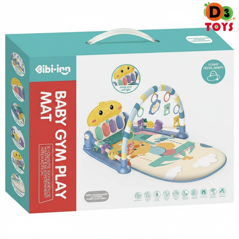 Tapis d’Éveil Bébé Musical avec Piano & Arches de Jeux – Baby Gym Play