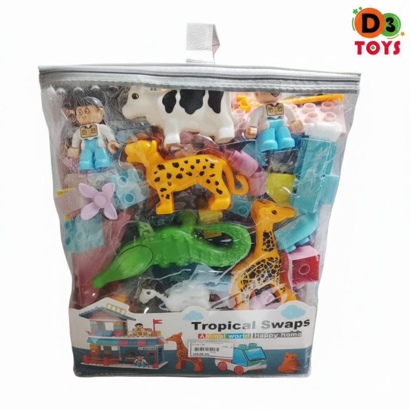 Jeu de Blocs de Construction Animaux