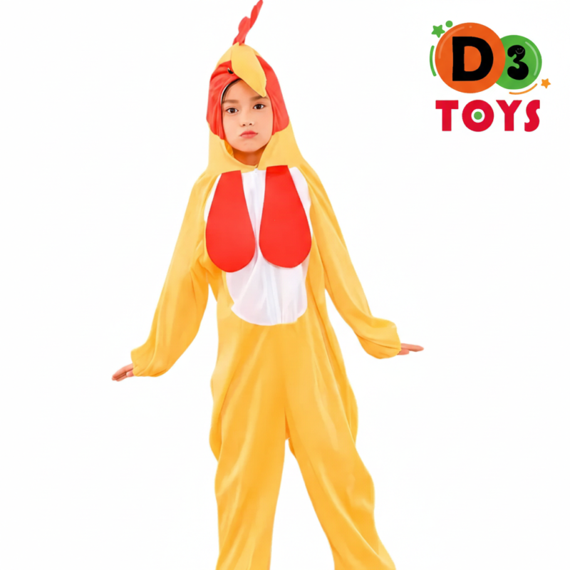 Déguisement Enfant Poulet / Coq – Combinaison Costume Animal Jaune