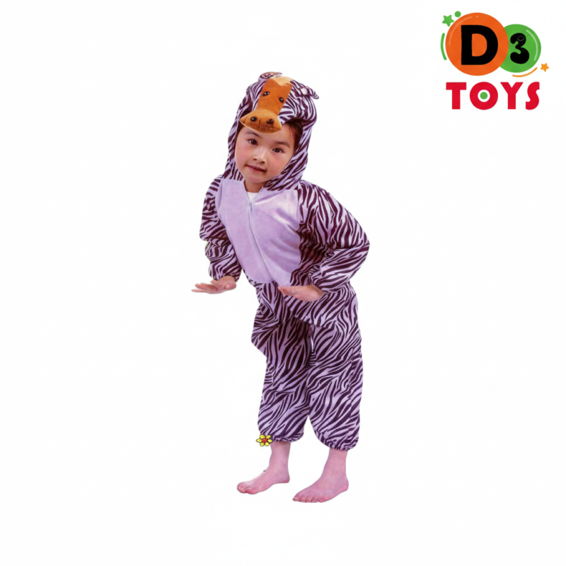 Déguisement Zèbre Enfant – Costume Animal Jungle avec Capuche