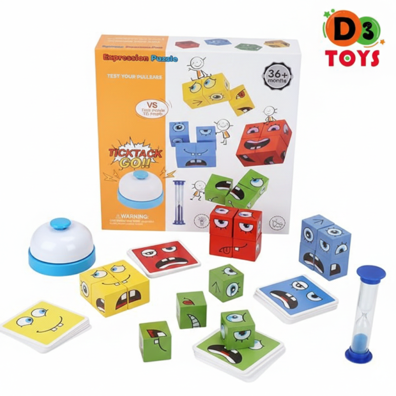 Jeu de Réflexion et de Rapidité – Cubes & Cartes (Jeu Éducatif Enfants)