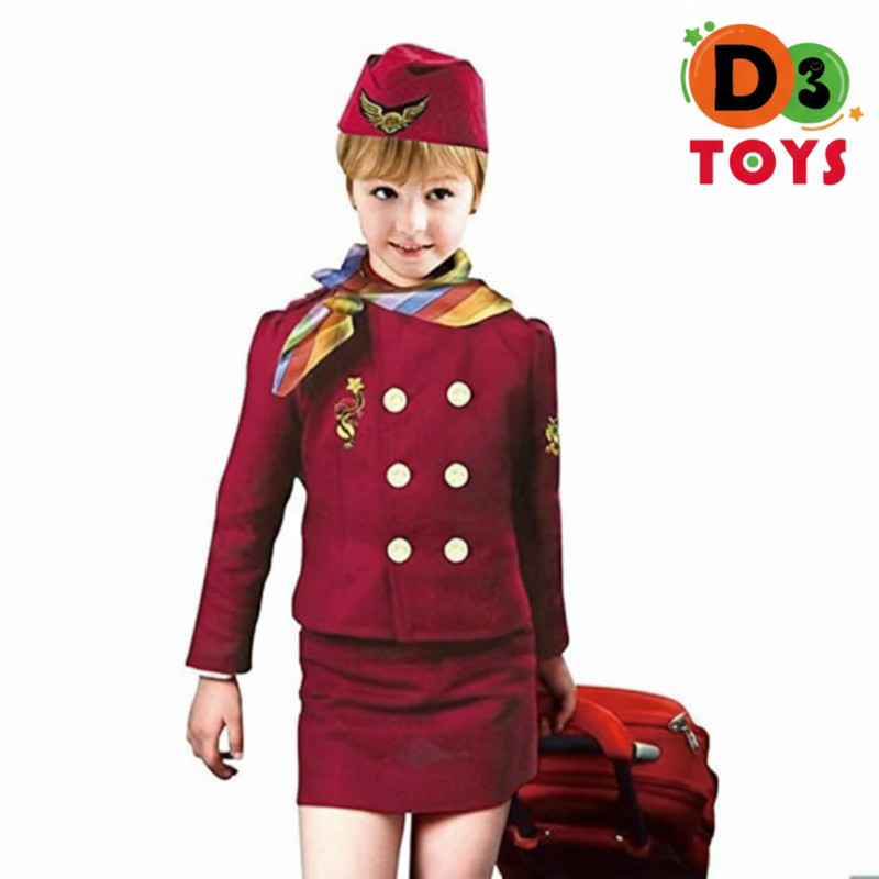 Déguisement Hôtesse de l’Air Enfant – Costume Stewardess Élégant