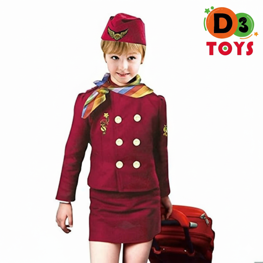 Déguisement Hôtesse de l’Air Enfant – Costume Stewardess Élégant
