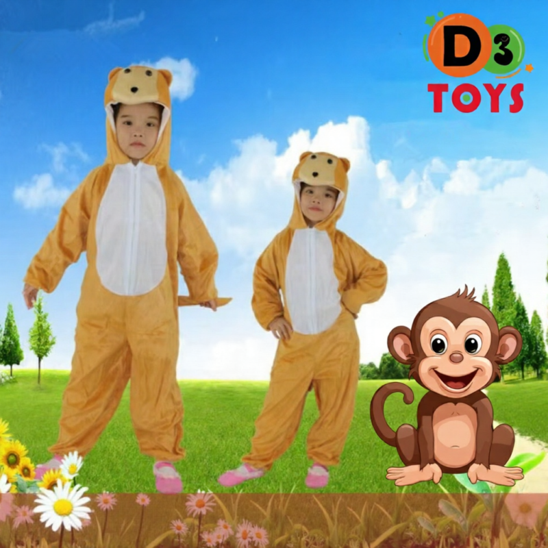 Déguisement Enfant Singe – Costume Combinaison Animal Marron