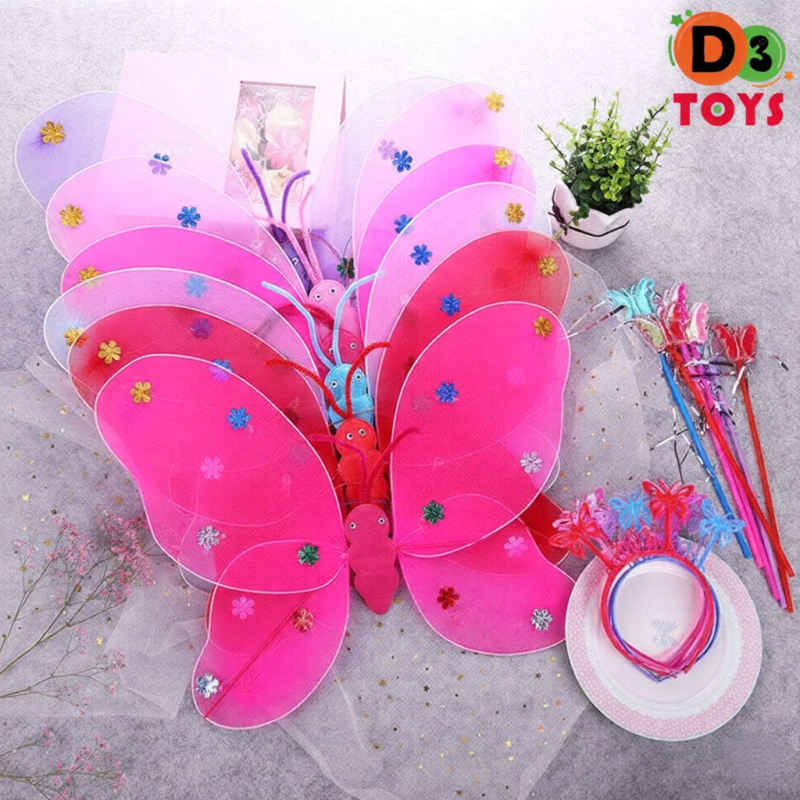 Ailes de Papillon Fée pour Enfant – Set Déguisement Princesse