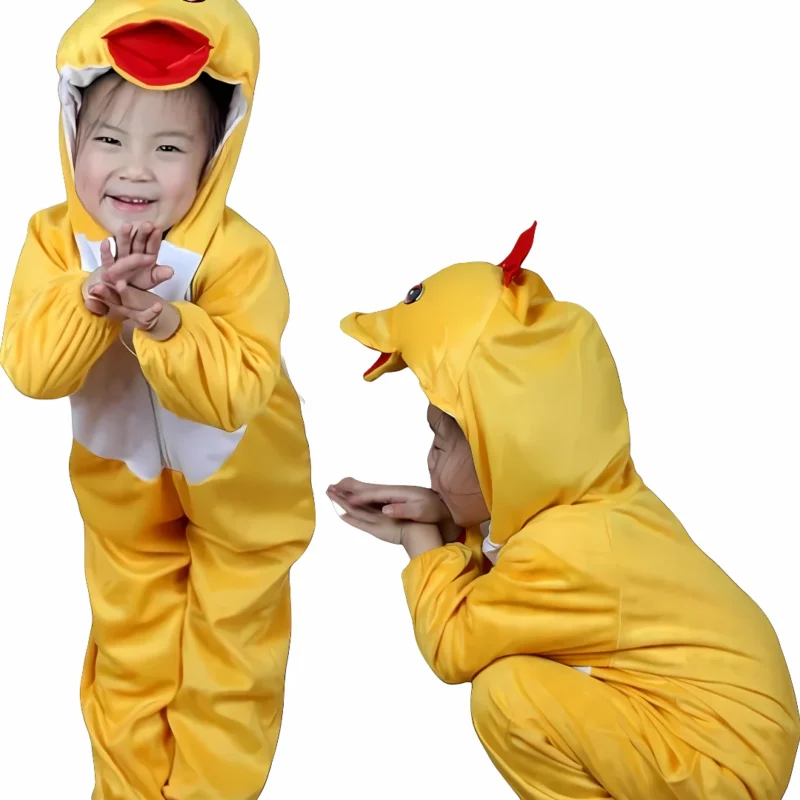 Déguisement Enfant Canard Jaune – Combinaison Costume Animal Mignon