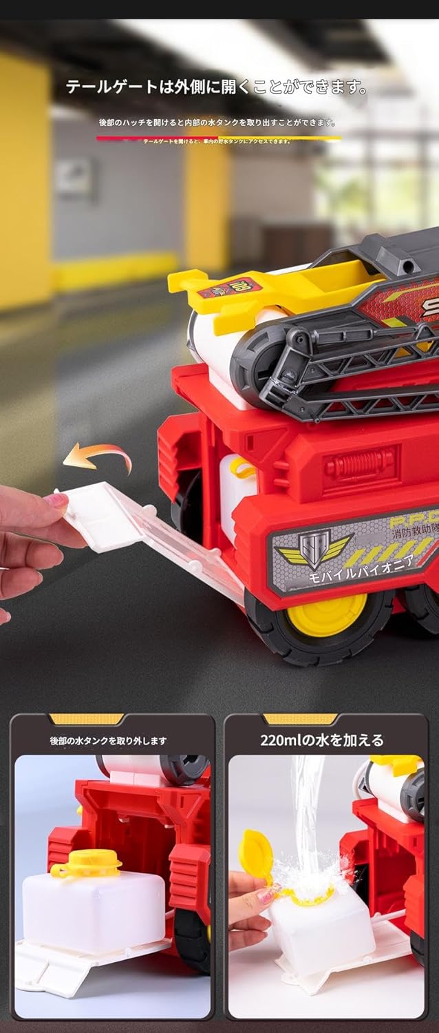 Camion Caserne de Pompiers 6-en-1 avec Véhicules et Hélicoptère – Image 5