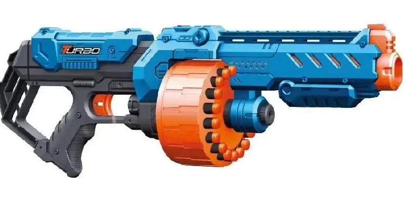 Pistolet Blaster Attack Force – Chargeur Rotatif & Soft Bullets