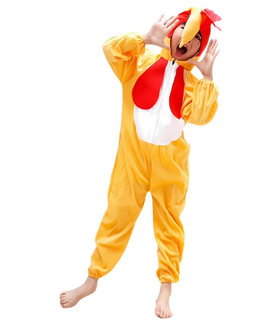 Déguisement Enfant Poulet / Coq – Combinaison Costume Animal Jaune – Image 2