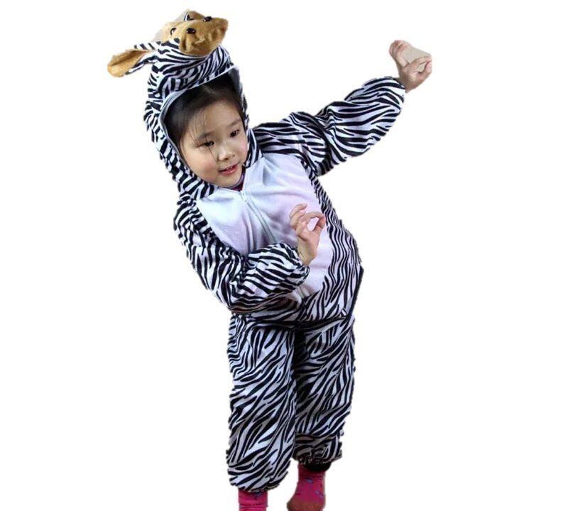 Déguisement Zèbre Enfant – Costume Animal Jungle avec Capuche