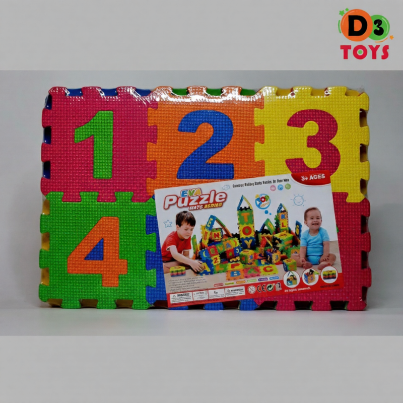 Tapis Puzzle EVA Chiffres – Tapis Mousse Éducatif pour Enfants (1–10)