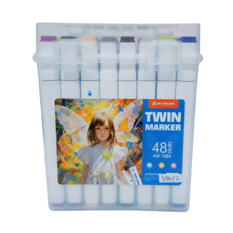 Set de 48 Twin Markers Professionnels – Double Pointe – Image 3