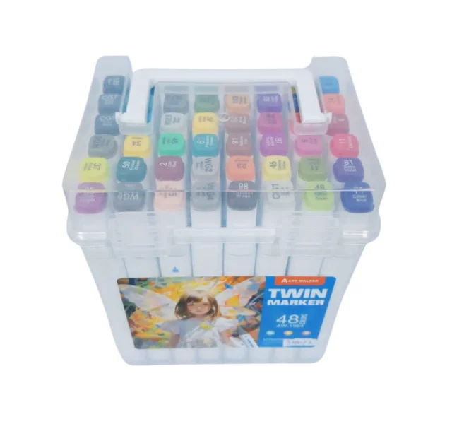 Set de 48 Twin Markers Professionnels – Double Pointe