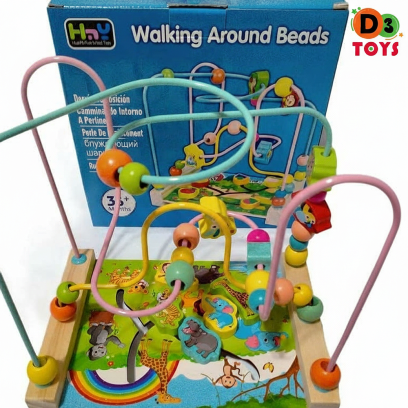 Labyrinthe de Perles en Bois – Walking Around Beads Montessori