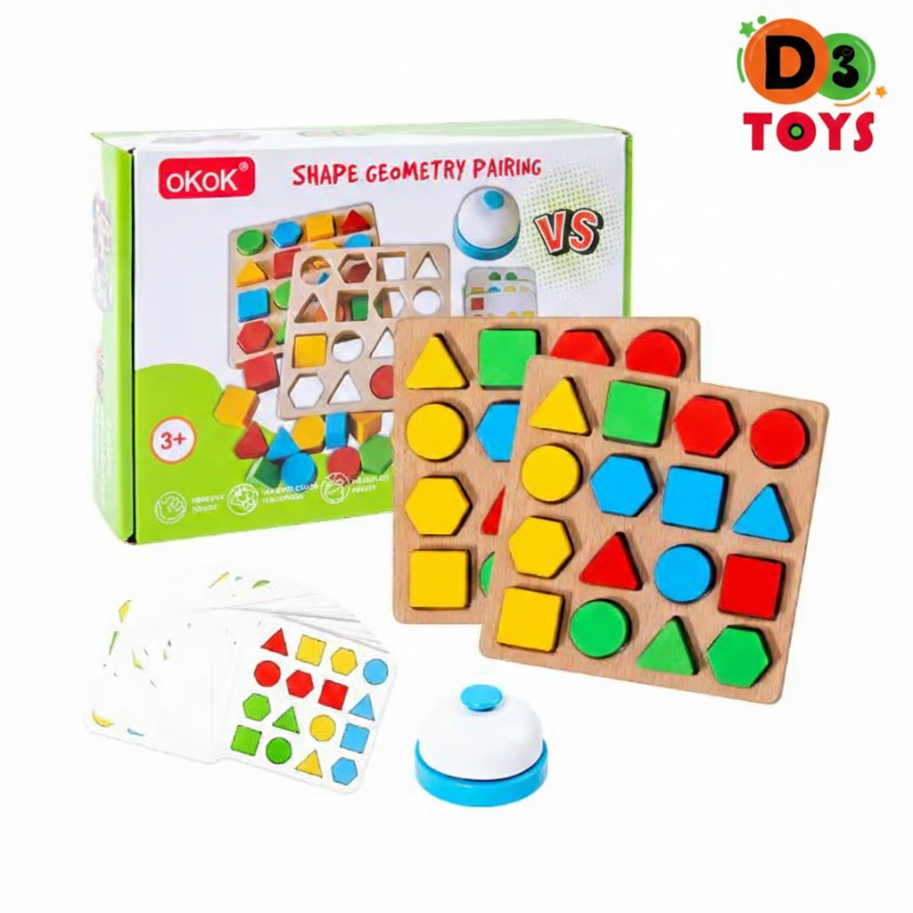 Jeu d’Association Formes Géométriques en Bois
