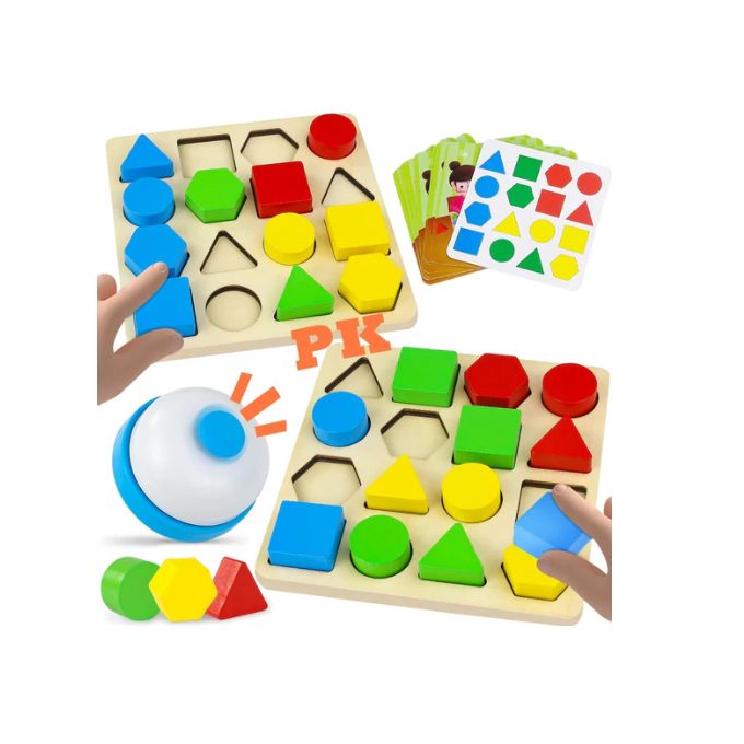 Jeu d’Association Formes Géométriques en Bois – Image 3