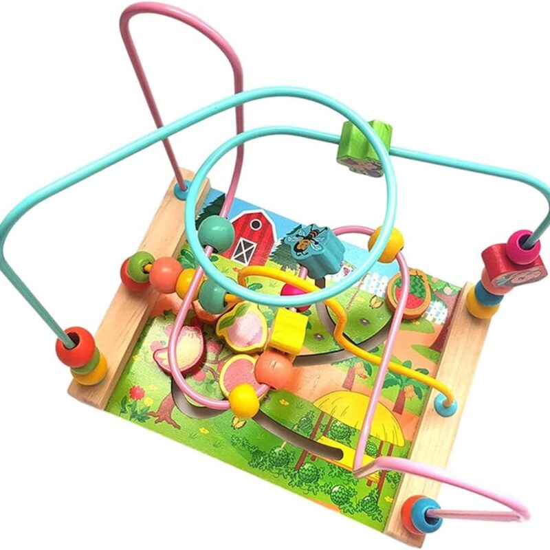Labyrinthe de Perles en Bois – Walking Around Beads Montessori