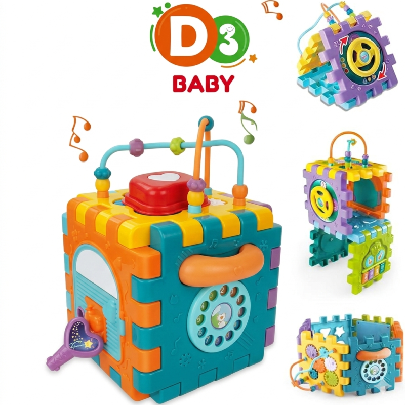 Activity Cube Musical pour Bébé – Cube d’Activités Éducatif 18 Mois+