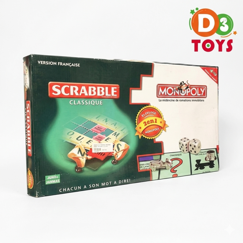 Jeu de Société Scrabble Classique (Version Française) – Jeu de Lettres Éducatif