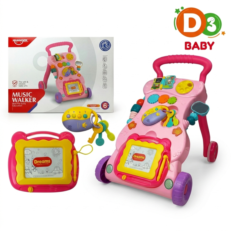 Trotteur Musical Éducatif 2 en 1 pour Bébé