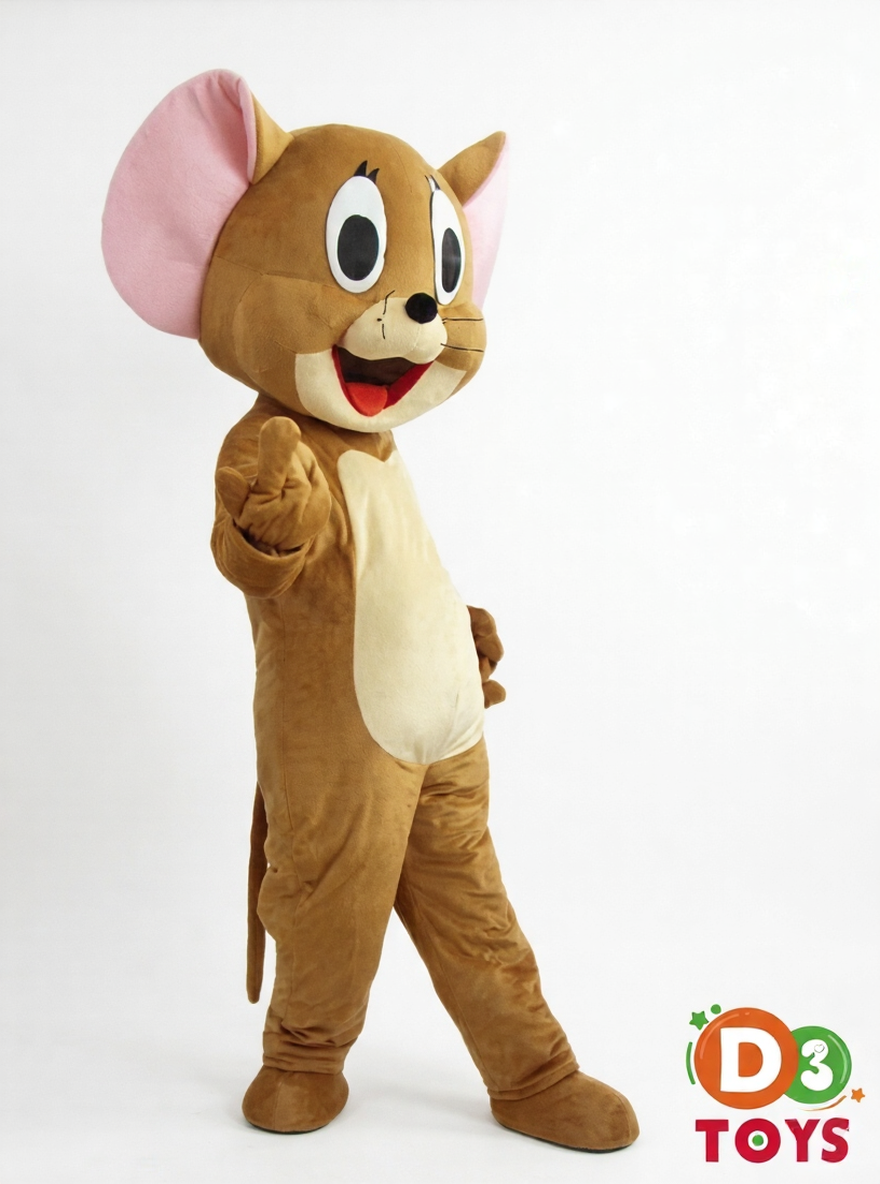 Costume Mascotte Jerry – Déguisement Complet Souris pour Animations et Fêtes