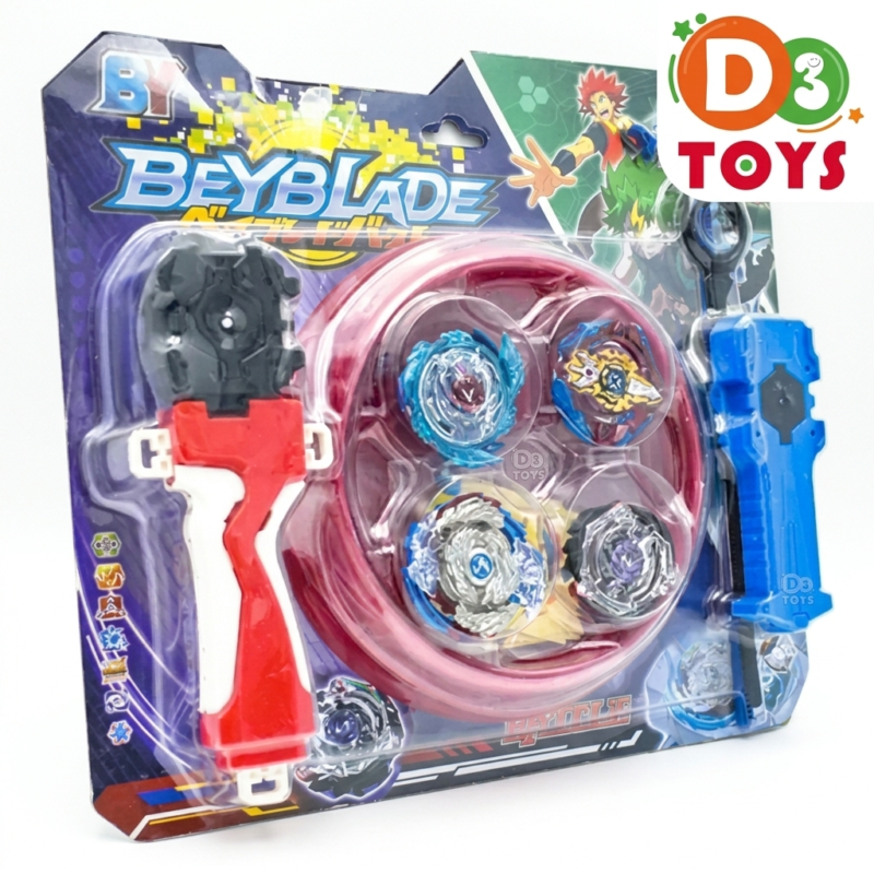 Set Beyblade Burst avec Arène + 4 Toupies + 2 Lanceurs