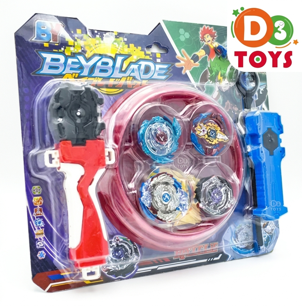 Set Beyblade Burst avec Arène + 4 Toupies + 2 Lanceurs