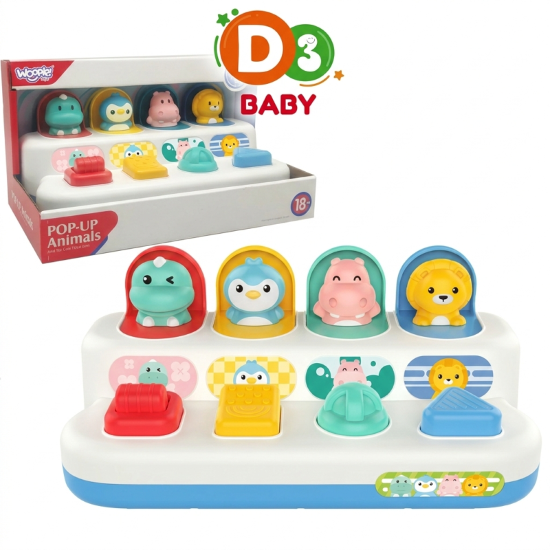 Jouet Pop-Up Animaux pour Bébé – Jeu Éducatif Interactif 18 Mois+