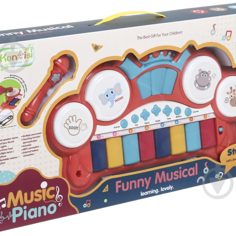 Xylophone Musical Enfant avec Microphone – Piano Jouet Éducatif Multicolore (3+)