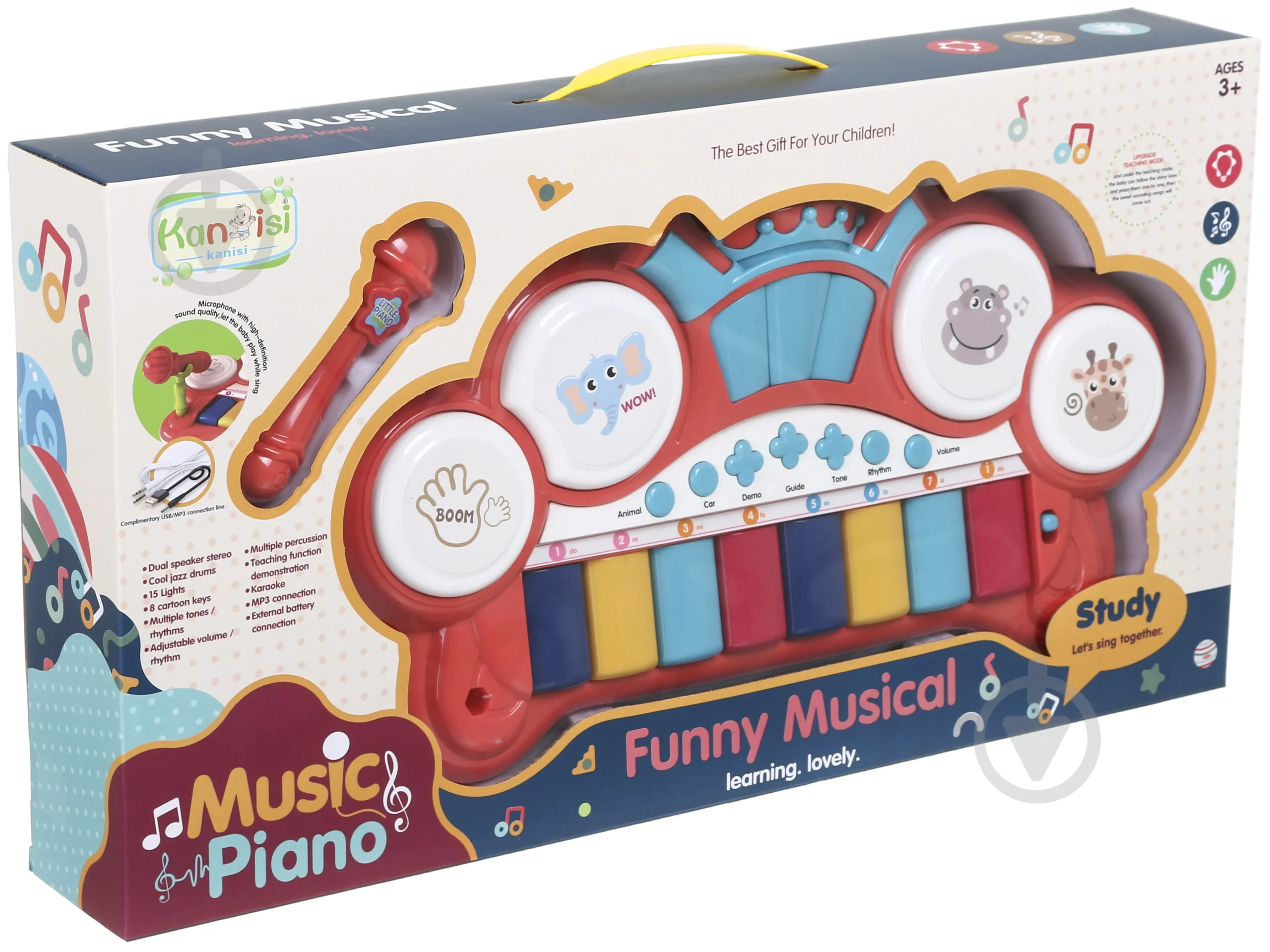 Xylophone Musical Enfant avec Microphone – Piano Jouet Éducatif Multicolore (3+) – Image 2