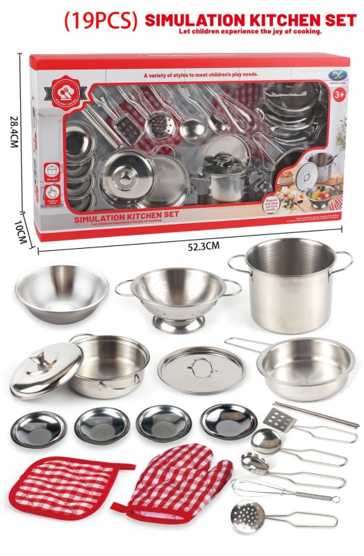 Set Cuisine Enfant en Métal – Batterie de Cuisine Jouet Simulation Kitchen Set (3+ ans) – Image 3